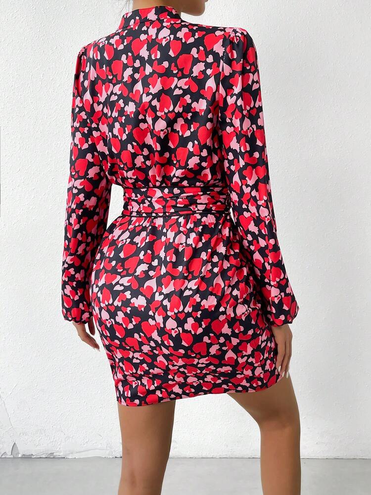 Women's Heart Patterned Dress Fall Cloth For Women