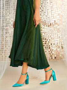 SheIn Belle Women's High-heel Pumps - Green - View 6