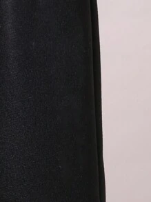 Tween Boy Two Tone Letter Graphic Thermal Hoodie & Sweatpants - Black - View 4