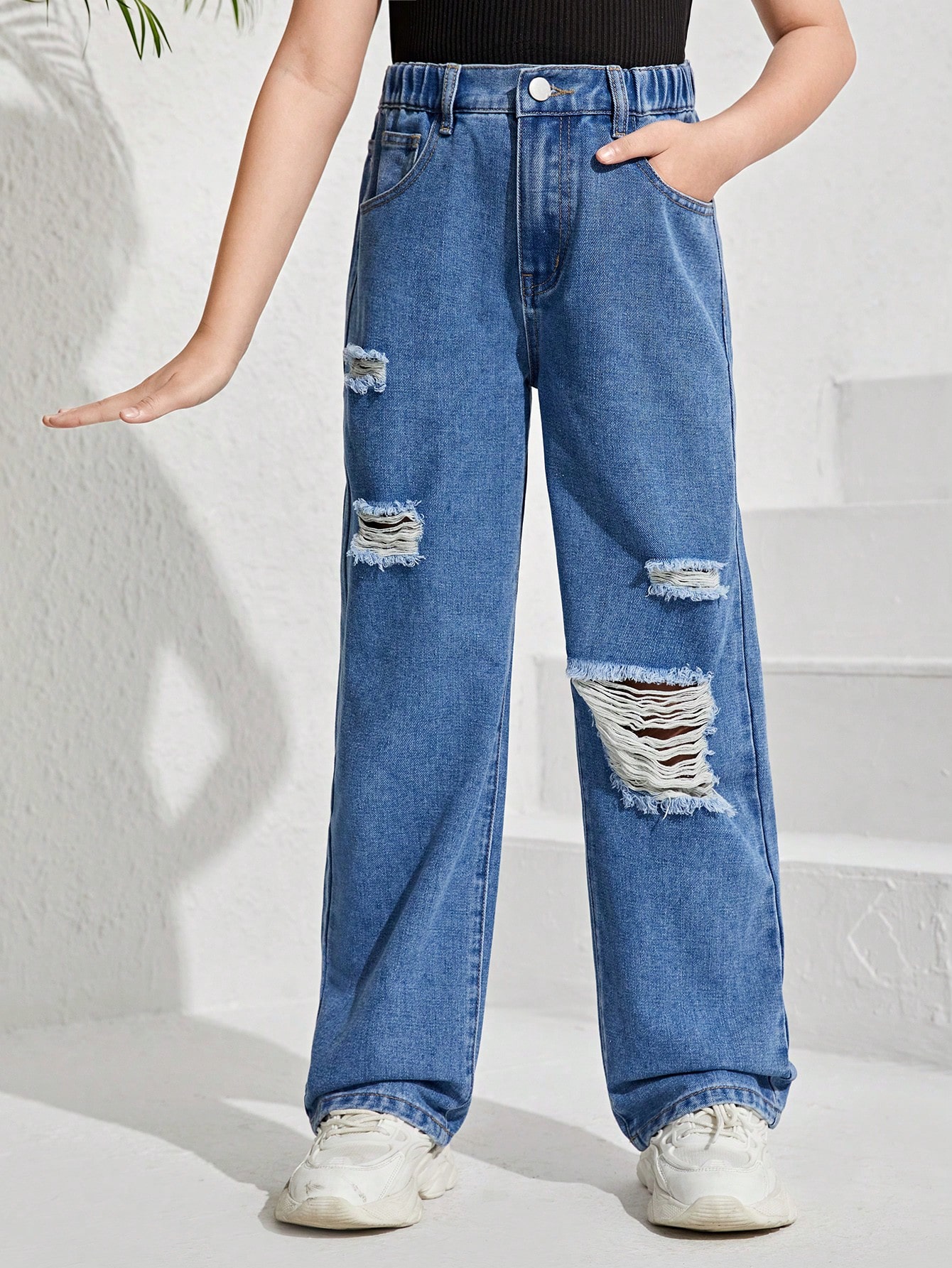 Jean Southpole Taille 5 – Coupe Slim Droit Foncé Pour Femme