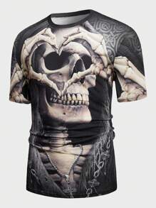 Manfinity LEGND Nam Sọ Dập nổi Ngắn tay Áo thun - Nhiều màu - Xem 4