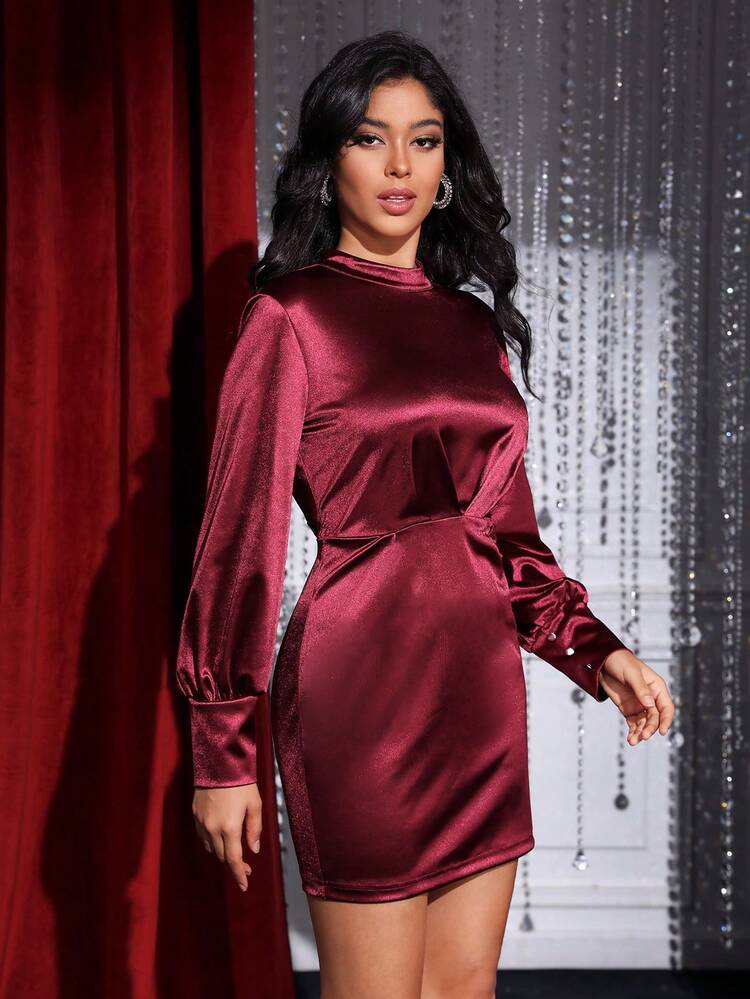 Women's Hollow Back Bodycon Dress Fall Cloth For Women