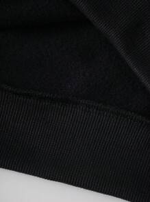 Manfinity Hypemode Men's Milk Tea Pattern Long Sleeve Pullover Sweatshirt - Black - View 5