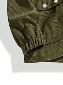 Nam Vải to sợi 2 trong1 áo có mũ Áo khoác - xanh quân đội - Xem 5