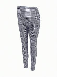 SHEIN 3入組孕婦格紋高腰打底褲 - 彩色 - 查看 3