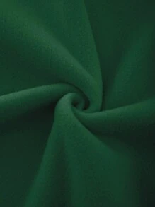 SHEIN LUNE Women's Christmas Gnome Printed Round Neck Fleece Sweatshirt - Dark Green - View 5