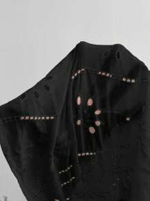 SHEIN VCAY 女士立領無袖襯衫 - 黑色 - 查看 7