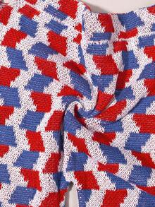 Khối màu Viền rìa Đan Quần - Đỏ - Xem 7