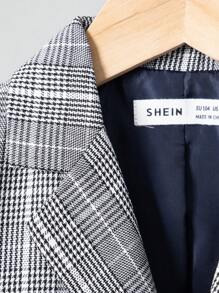 SHEIN 男童正式學院風格西裝,包括西裝外套和褲子 - 黑與白 - 查看 6