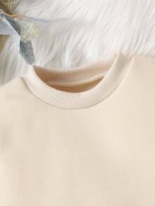 Baby Boys' Cute Rabbit Pattern Jumpsuit With Bibs And Sweater Set - Apricot - View 5