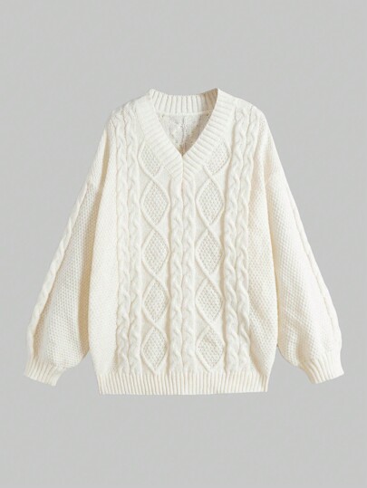 Kawaii Solid Color Drop Shoulder Sweater