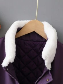 SHEIN Casaco Grosso Feminino Com Gola Com Aba E Bolso Grosso
