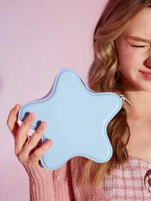 SHEIN MOD Cute Funny Star Design Jelly Bag Crossbody Bag - Blue - View 4