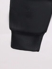 SHEIN 2入組幼兒男童格紋帽衫長袖運動褲套裝,適用於秋冬季