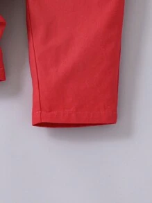 SHEIN 3 件裝新生男嬰紳士風格背心夾克襯衫褲子套裝 - 彩色 - 查看 9