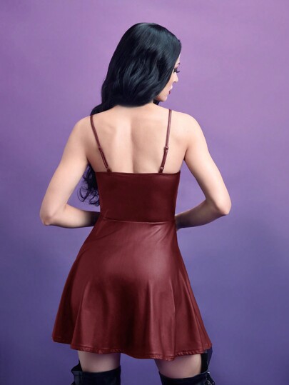 Robe De Cami À Fermeture À Glissière Dans Le Dos