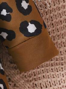 2 cái/bộ Em bé Cô gái In hoa Báo Áo liền quần chặt Bộ - Nhiều màu - Xem 3