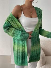 SHEIN Essnce 混紡開領針織衫 - 綠色 - 查看 1