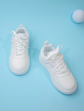 时尚百搭休闲滑板鞋，纯色帆布运动鞋，适合日常穿着，返校，校园，学生