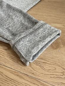 SHEIN Essnce Solid Thermal Lined Leggings - Grey - View 5