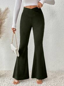 SHEIN LUNE Cao eo Bùng nổ Dài Quần - xanh quân đội - Xem 1