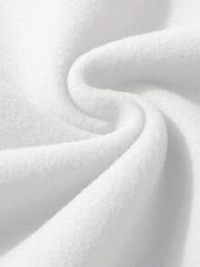 SHEIN EZwear Women's Fleece Inside Sweatshirt Printed With Skull And Chains - White - View 7