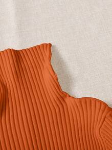 SHEIN LUNE 4pcs Turtle Neck Ribbed Knit Sweater - Multicolor - View 4