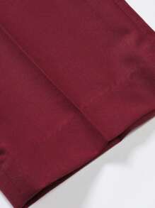 CLOUDSTYLE Nam Khối màu Cổ áo tây DOUBLE-BREASTED Bộ đồ - Màu Đỏ Sâu - Xem 3