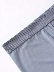 Boxeador De Hombre Bloque De Color Briefs - Neblina azul - Ver 7