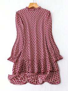 SHEIN LUNE Plus Size Full Printed Strappy Dress - Multicolor - View 2