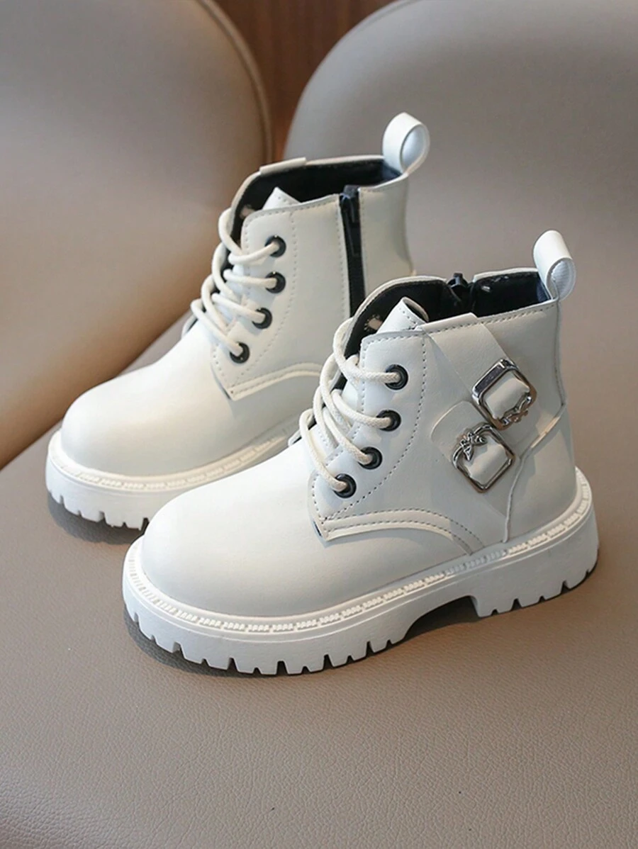 Botas Blancas Para Niños - Beis - Ver 1