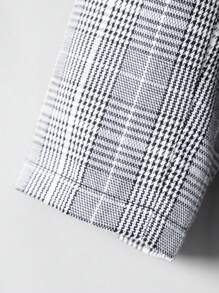 SHEIN 男童正式學院風格西裝,包括西裝外套和褲子 - 黑與白 - 查看 3