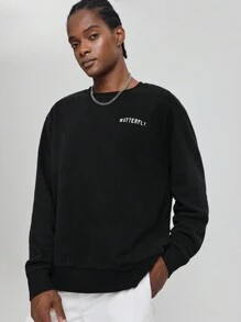 STROM NIGHT Artist 1pc Round Neck Sweatshirt With Text Print, For Festival - Light Grey - View 5