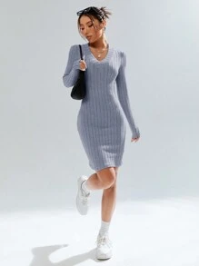 SHEIN Essnce 連身裙 - 淺藍色 - 查看 3