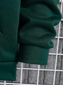 Men's Colorblock Zip Up Hoodie With Drawstring - Multicolor - View 5