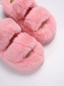 Dép xỏ ngón đế dày màu hạt dẻ nâng cao mới cho nữ, dép xỏ ngón hở mũi thoải mái, dép xỏ ngón hình chữ thập, họa tiết da báo, trang phục ngoài trời thời trang - Màu Hồng  Dưa hấu - Xem 5