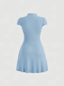 SHEIN MOD 女士連身裙 - 藍色 - 查看 2