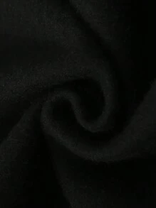 Manfinity Homme Men's Plus Size Angel Pattern Hooded Sweatshirt And Sweatpants Set With Drawstring - Black - View 3