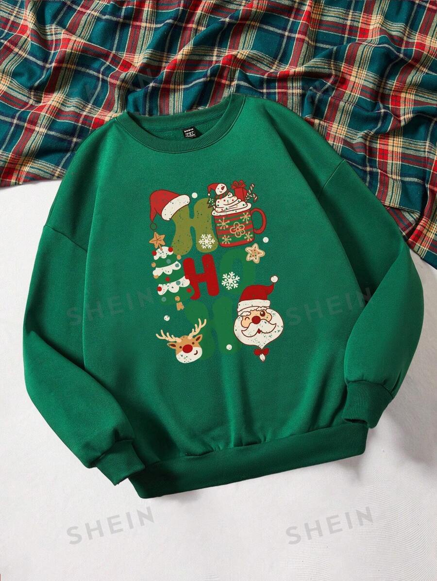 Sudadera De Forro Polar Para Bebé - Diseño Navideño, Mezcla De Algodón, Para Fiestas Y Diario