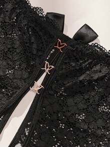 Của phụ nữ Ren gợi cảm Đồ lót - màu đen - Xem 5