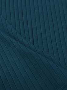 SHEIN Essnce Women's V-neck Ribbed T-shirt