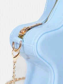 SHEIN MOD Cute Funny Star Design Jelly Bag Crossbody Bag - Blue - View 11
