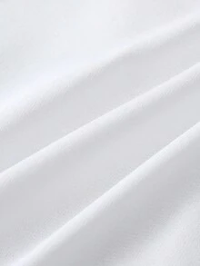 SHEIN Boy's Cute And Comfortable Cartoon Bear Pattern Beanie Decorated Round Neck Sweatshirt - White - View 3