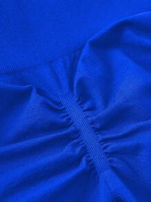 SHEIN Velisys 无缝高弹力运动短裤女士运动短裤、健身短裤、骑行短裤 - 彩色 - 查看 5