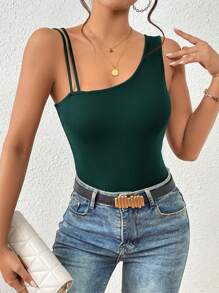 Firerie Women's Asymmetrical Collar Top - Green - View 3