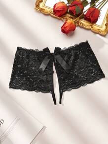 Của phụ nữ Ren gợi cảm Đồ lót - màu đen - Xem 2