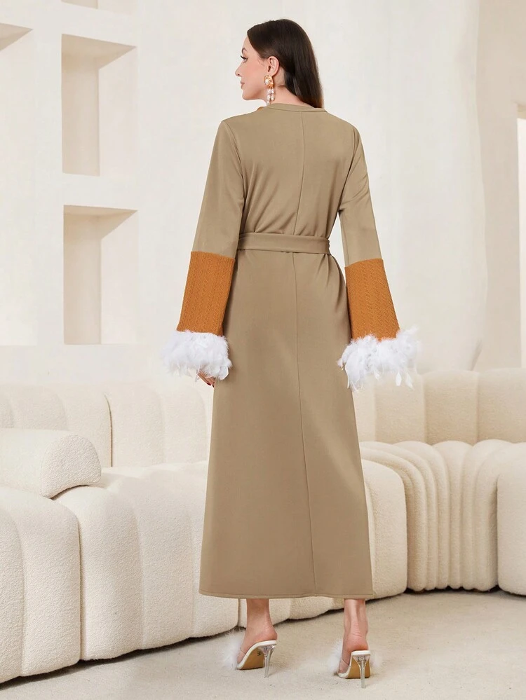 Fluffy Bell Sleeve Dress
