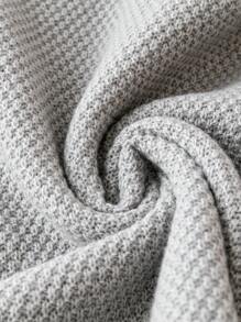 EMERY ROSE Women's Roll Edge Design Pullover Sweater - Grey - View 5