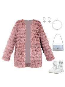 少女層次感外套 - 粉色 - 查看 6