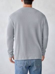 Manfinity VCAY Camiseta de manga larga con canalé para hombre, para verano